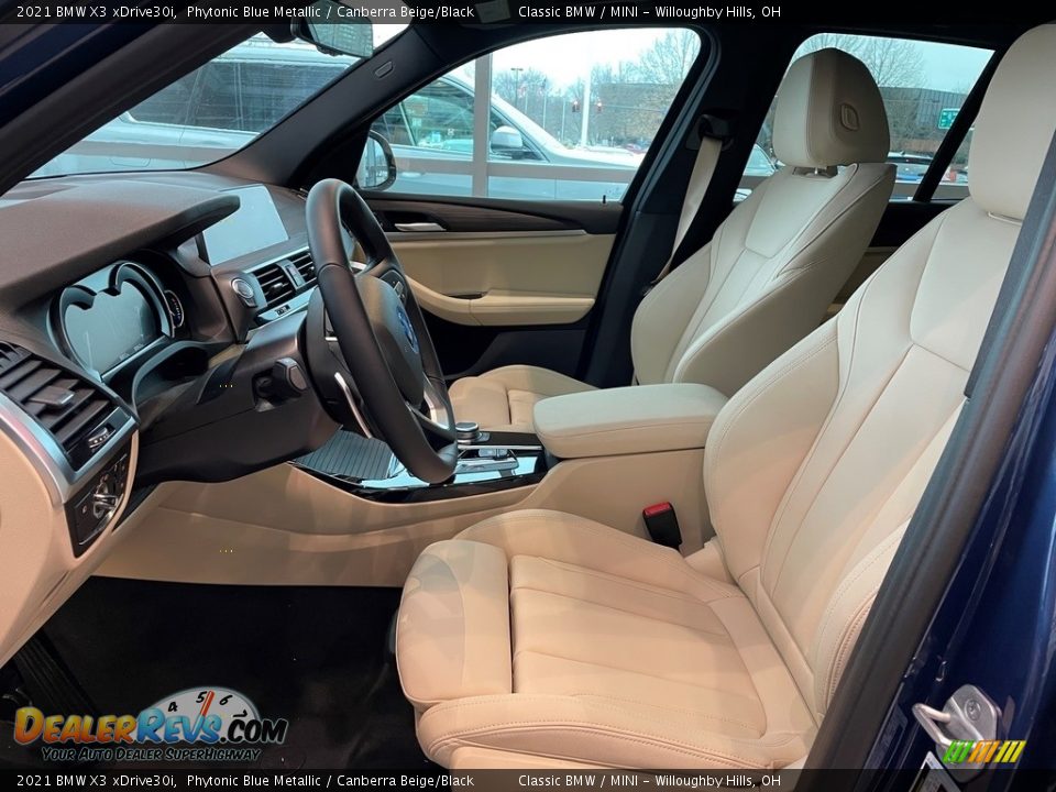 2021 BMW X3 xDrive30i Phytonic Blue Metallic / Canberra Beige/Black Photo #3