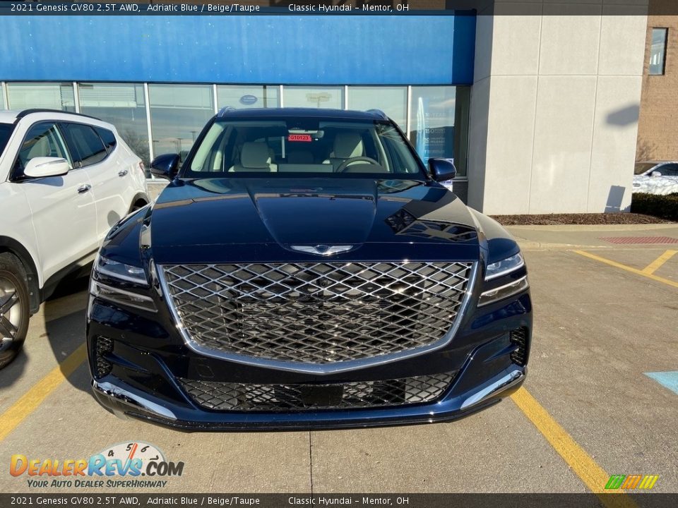 2021 Genesis Gv80 25t Awd Adriatic Blue Beigetaupe Photo 2