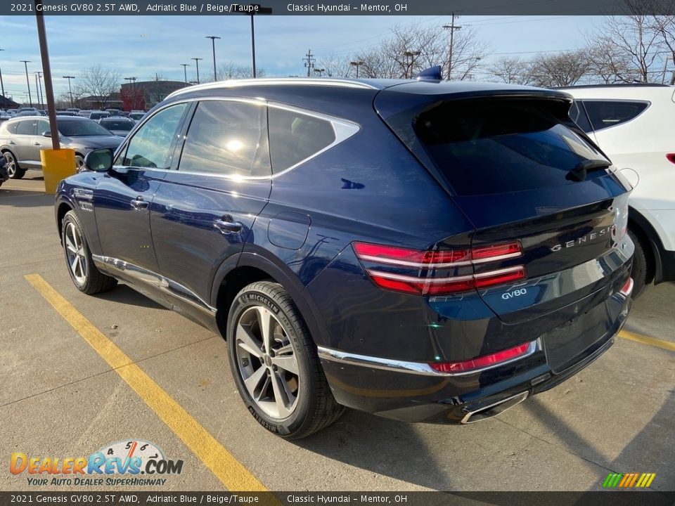 2021 Genesis GV80 2.5T AWD Adriatic Blue / Beige/Taupe Photo #6