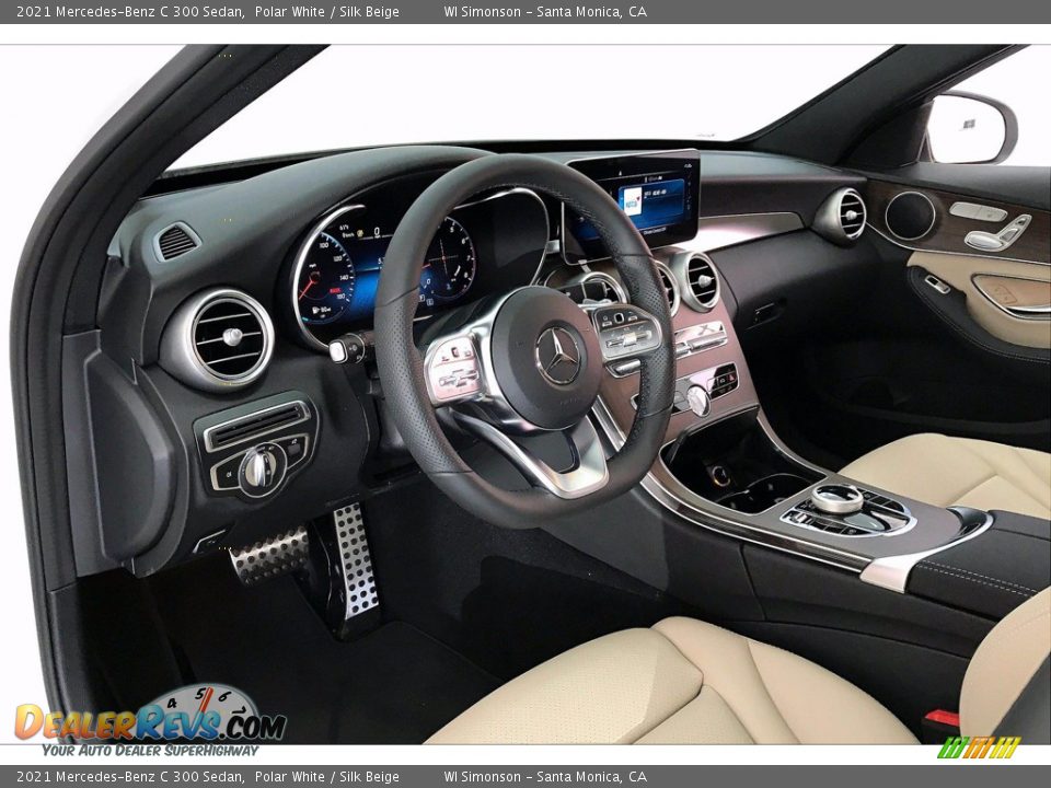 2021 Mercedes-Benz C 300 Sedan Polar White / Silk Beige Photo #4