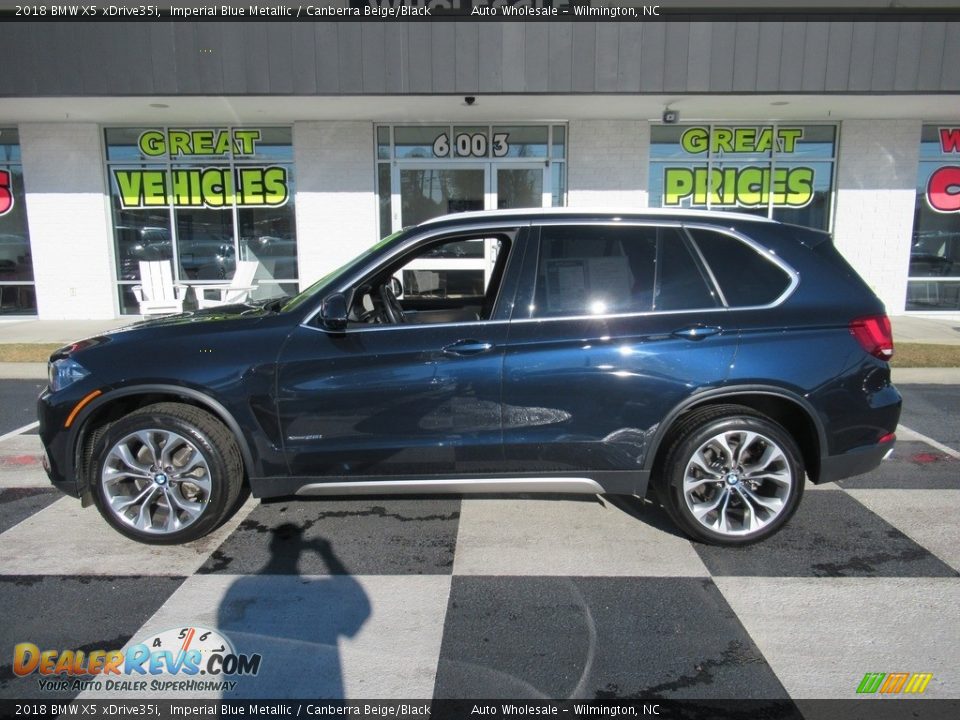 2018 BMW X5 xDrive35i Imperial Blue Metallic / Canberra Beige/Black Photo #1