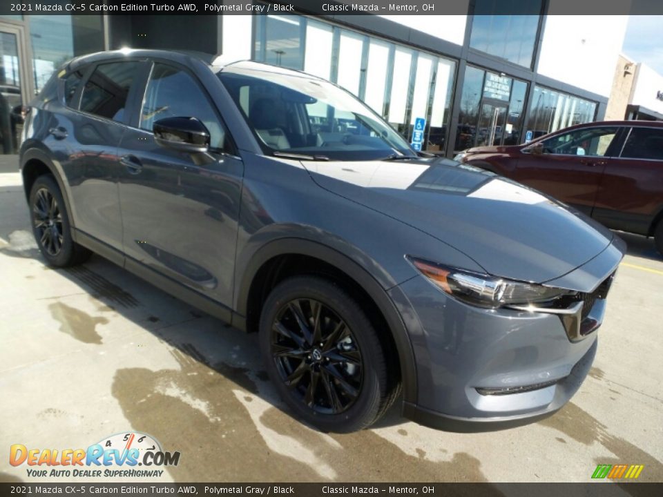2021 Mazda CX-5 Carbon Edition Turbo AWD Polymetal Gray / Black Photo #2