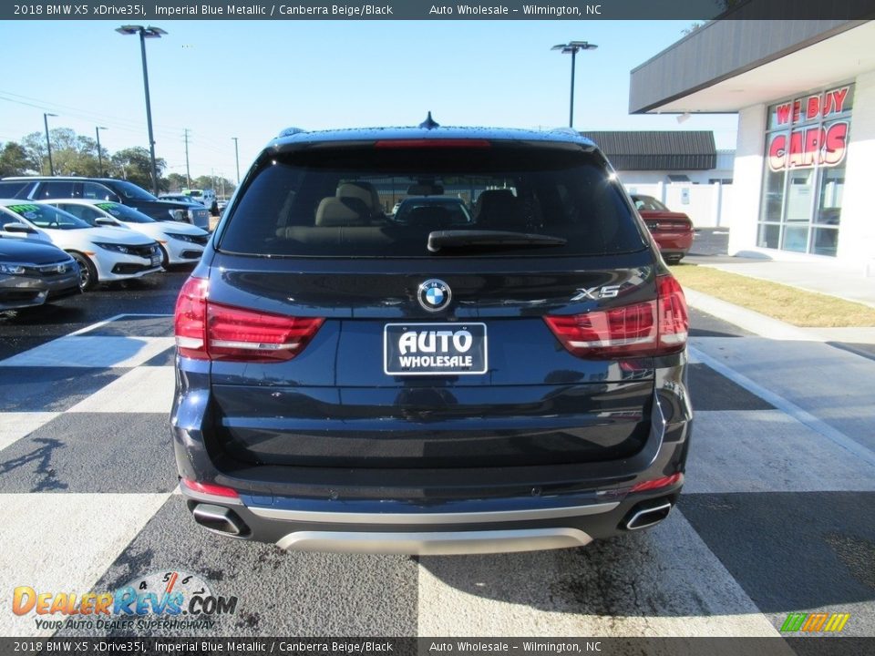 2018 BMW X5 xDrive35i Imperial Blue Metallic / Canberra Beige/Black Photo #4