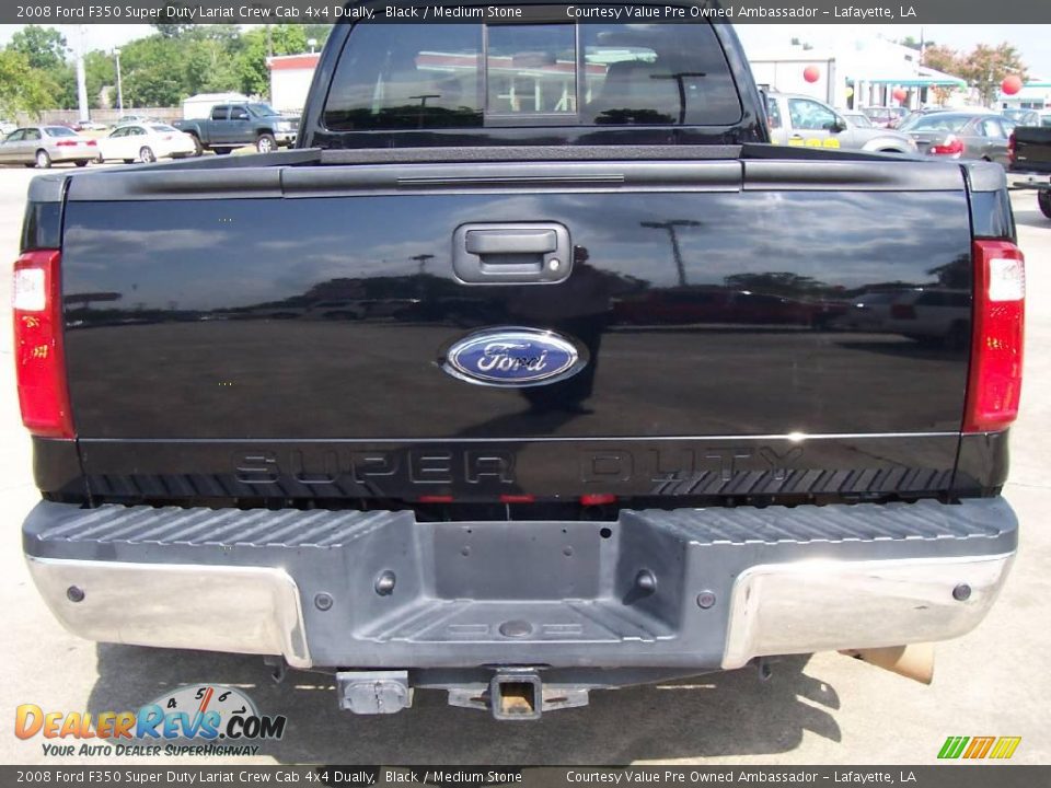2008 Ford F350 Super Duty Lariat Crew Cab 4x4 Dually Black / Medium Stone Photo #4