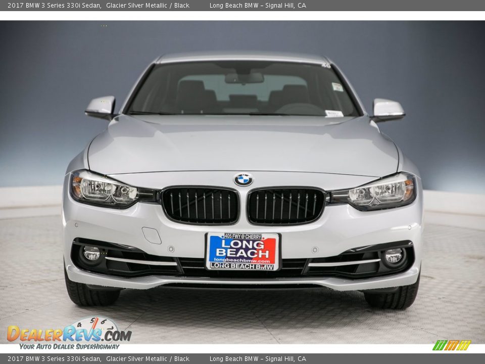 2017 BMW 3 Series 330i Sedan Glacier Silver Metallic / Black Photo #2