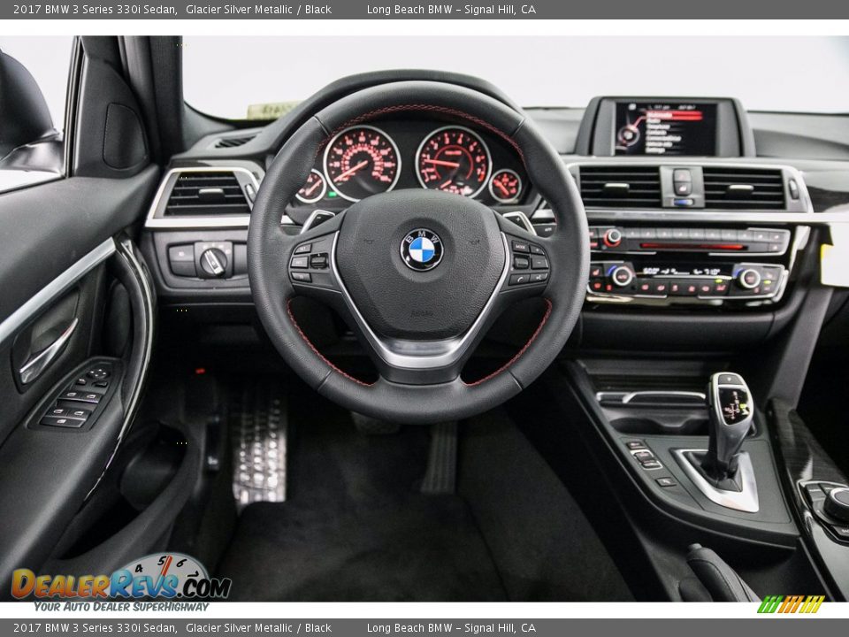 2017 BMW 3 Series 330i Sedan Glacier Silver Metallic / Black Photo #4