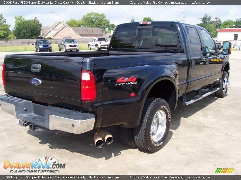 2008 Ford F350 Super Duty Lariat Crew Cab 4x4 Dually Black / Medium Stone Photo #6