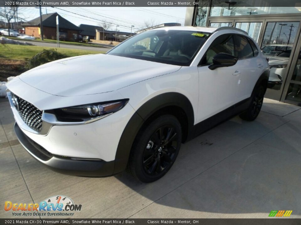 2021 Mazda CX-30 Premium AWD Snowflake White Pearl Mica / Black Photo #1