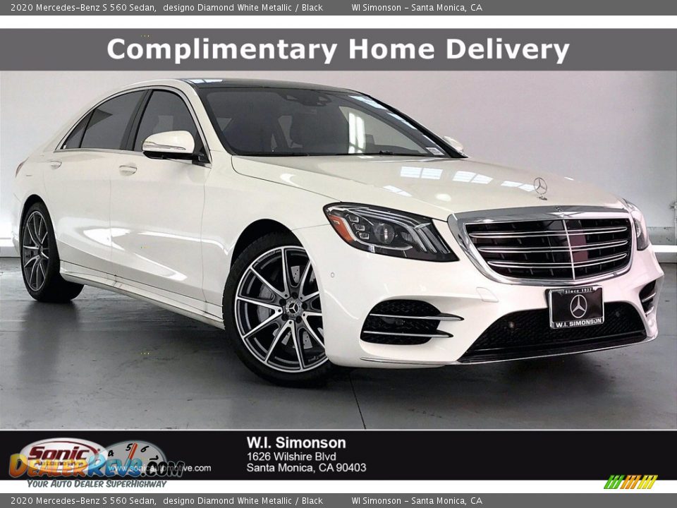 2020 Mercedes-Benz S 560 Sedan designo Diamond White Metallic / Black Photo #1