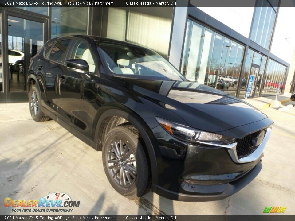 2021 Mazda CX-5 Touring AWD Jet Black Mica / Parchment Photo #5