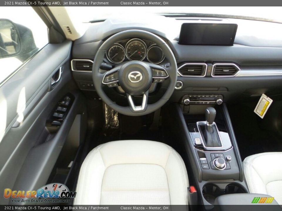 2021 Mazda CX-5 Touring AWD Jet Black Mica / Parchment Photo #7