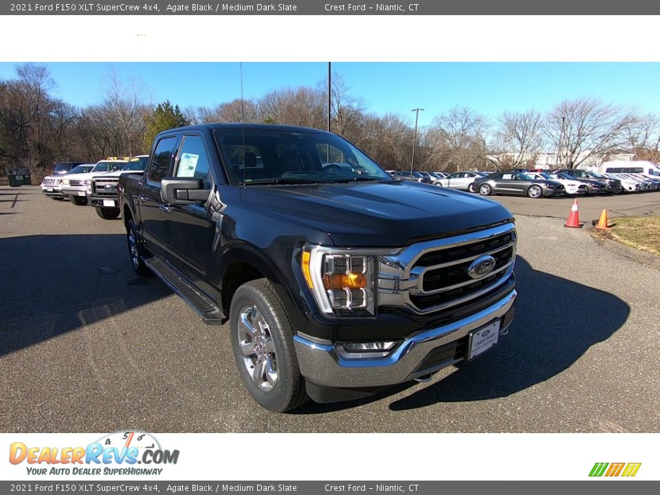 2021 Ford F150 XLT SuperCrew 4x4 Agate Black / Medium Dark Slate Photo #1