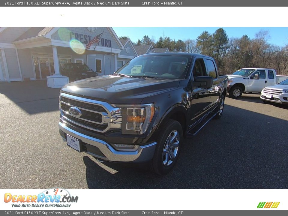 2021 Ford F150 XLT SuperCrew 4x4 Agate Black / Medium Dark Slate Photo #3