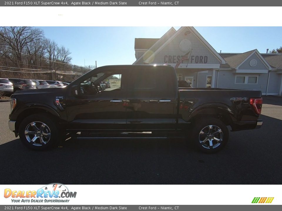 2021 Ford F150 XLT SuperCrew 4x4 Agate Black / Medium Dark Slate Photo #4