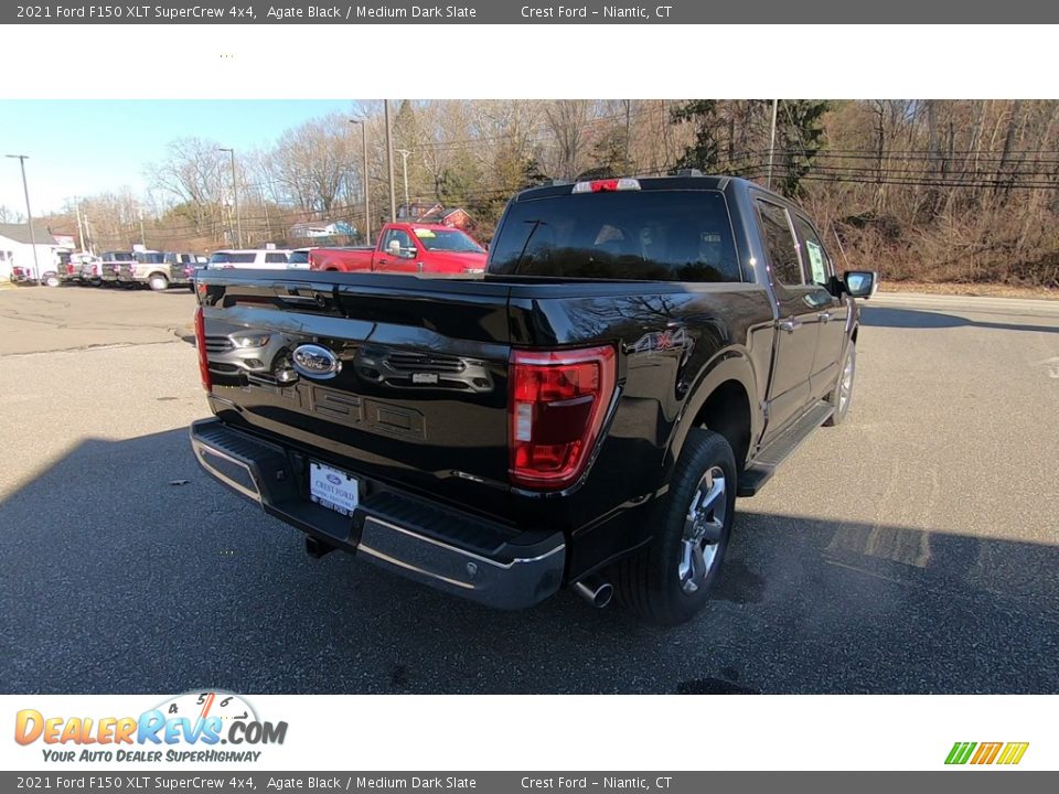 2021 Ford F150 XLT SuperCrew 4x4 Agate Black / Medium Dark Slate Photo #7