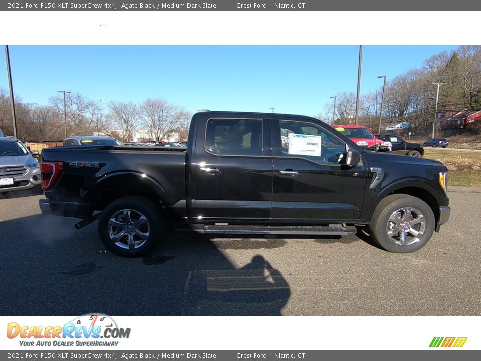 2021 Ford F150 XLT SuperCrew 4x4 Agate Black / Medium Dark Slate Photo #8