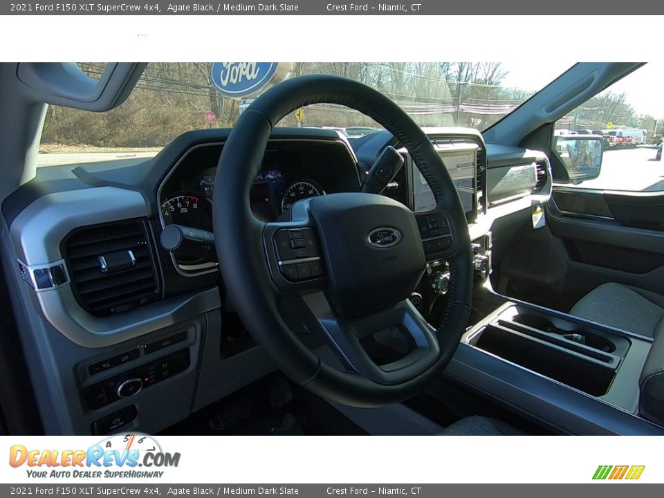 2021 Ford F150 XLT SuperCrew 4x4 Agate Black / Medium Dark Slate Photo #10