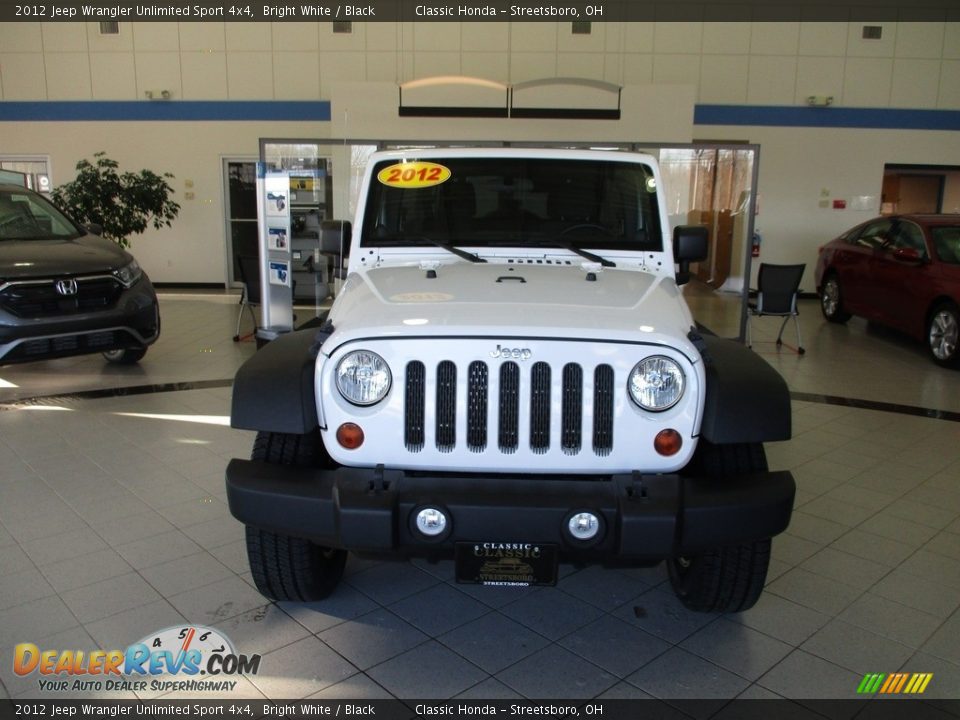 2012 Jeep Wrangler Unlimited Sport 4x4 Bright White / Black Photo #2