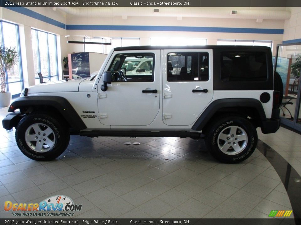 2012 Jeep Wrangler Unlimited Sport 4x4 Bright White / Black Photo #9