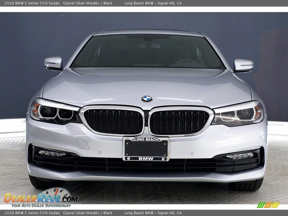 2018 BMW 5 Series 530i Sedan Glacier Silver Metallic / Black Photo #2