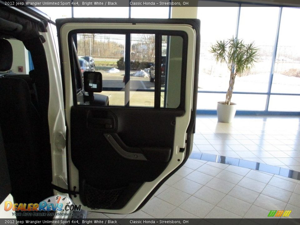 2012 Jeep Wrangler Unlimited Sport 4x4 Bright White / Black Photo #19