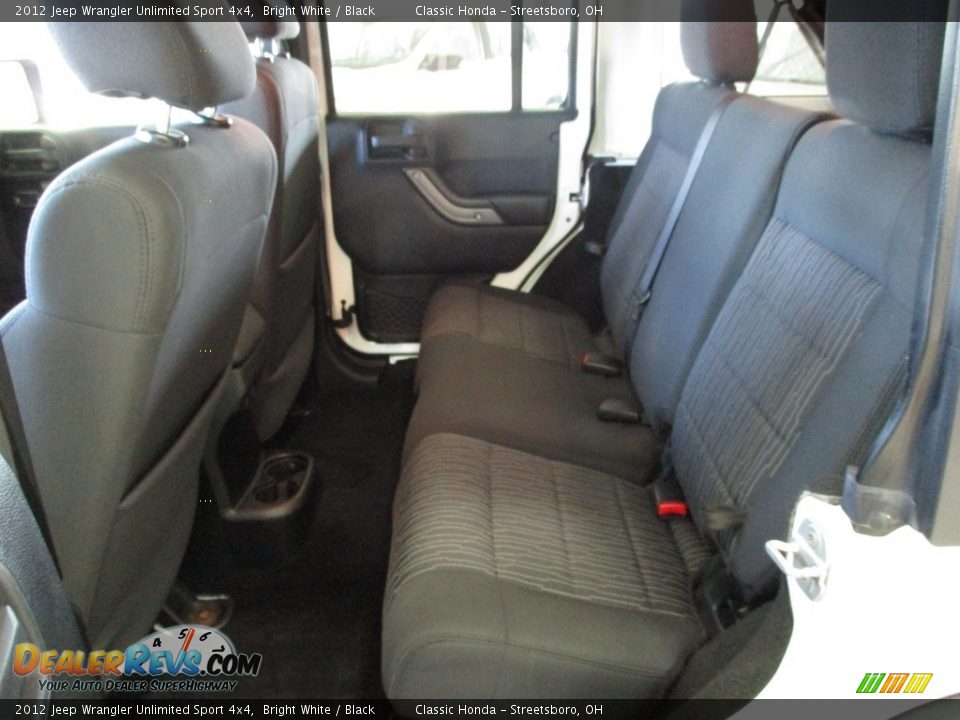 2012 Jeep Wrangler Unlimited Sport 4x4 Bright White / Black Photo #24