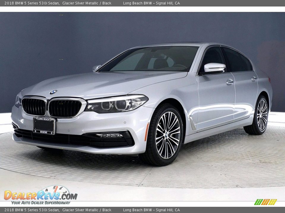 2018 BMW 5 Series 530i Sedan Glacier Silver Metallic / Black Photo #12