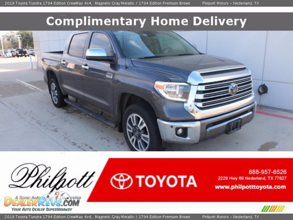 2019 Toyota Tundra 1794 Edition CrewMax 4x4 Magnetic Gray Metallic / 1794 Edition Premium Brown Photo #1