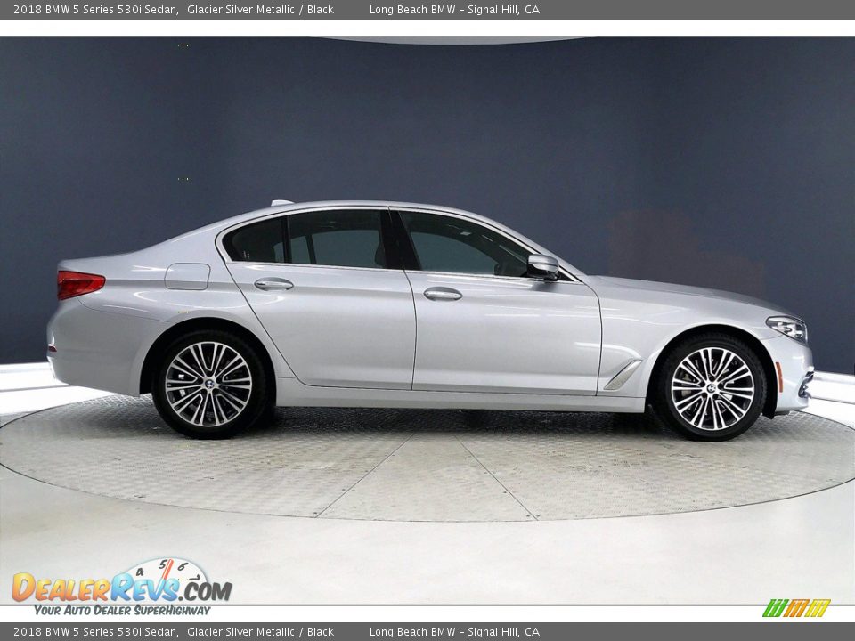 2018 BMW 5 Series 530i Sedan Glacier Silver Metallic / Black Photo #14