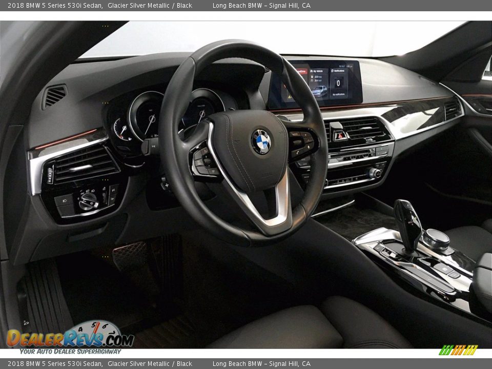 2018 BMW 5 Series 530i Sedan Glacier Silver Metallic / Black Photo #21