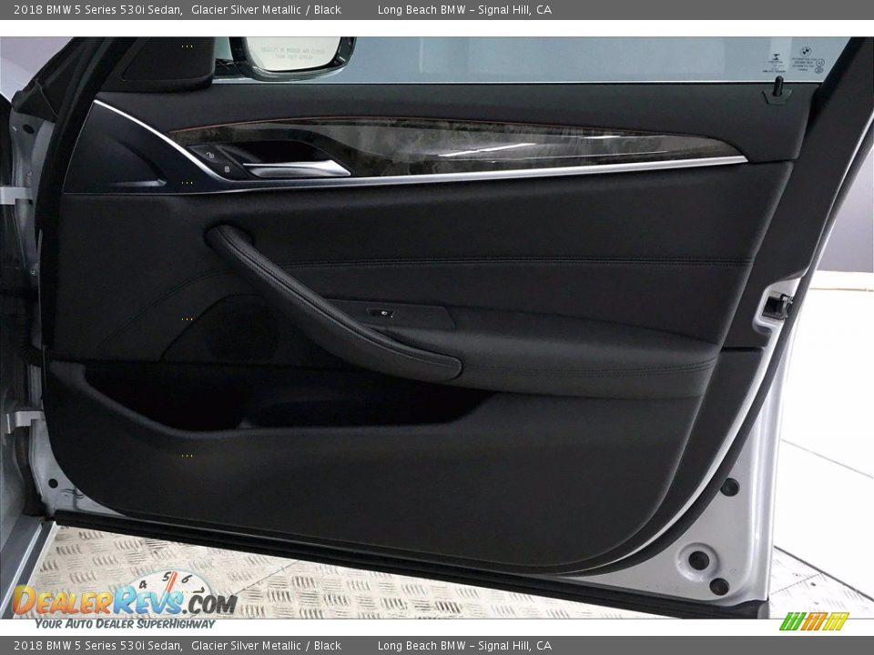 2018 BMW 5 Series 530i Sedan Glacier Silver Metallic / Black Photo #24
