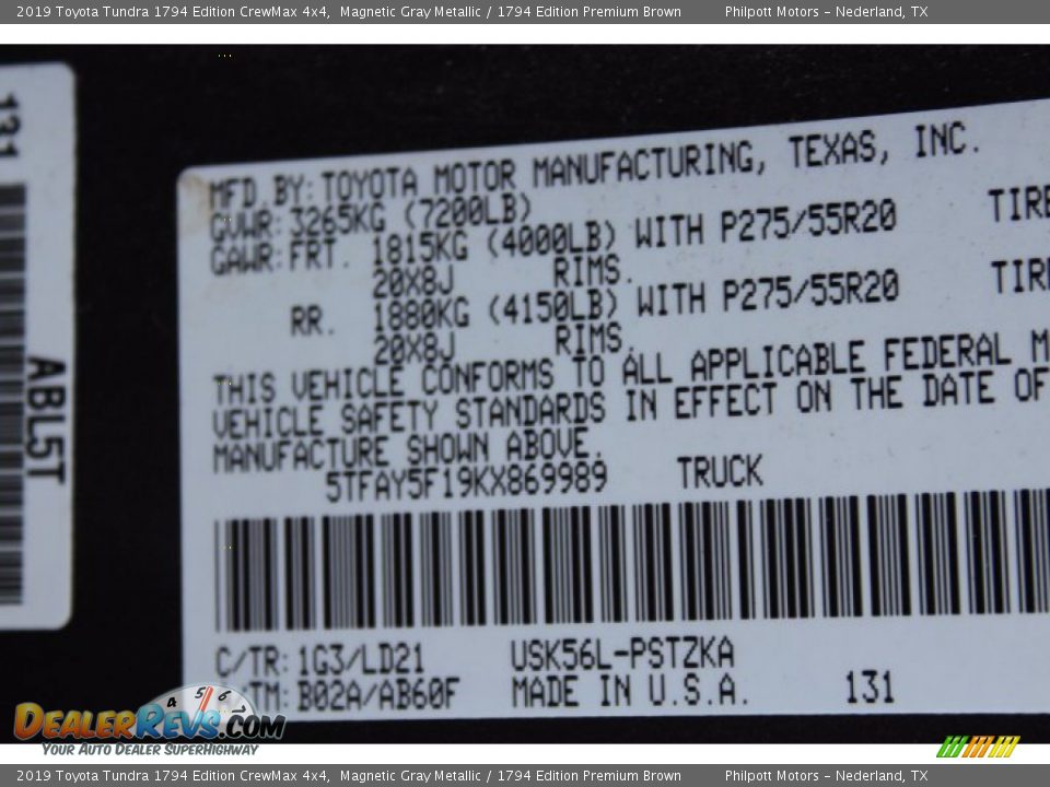 2019 Toyota Tundra 1794 Edition CrewMax 4x4 Magnetic Gray Metallic / 1794 Edition Premium Brown Photo #26