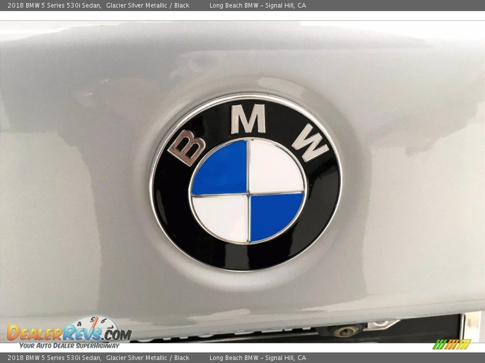 2018 BMW 5 Series 530i Sedan Glacier Silver Metallic / Black Photo #34