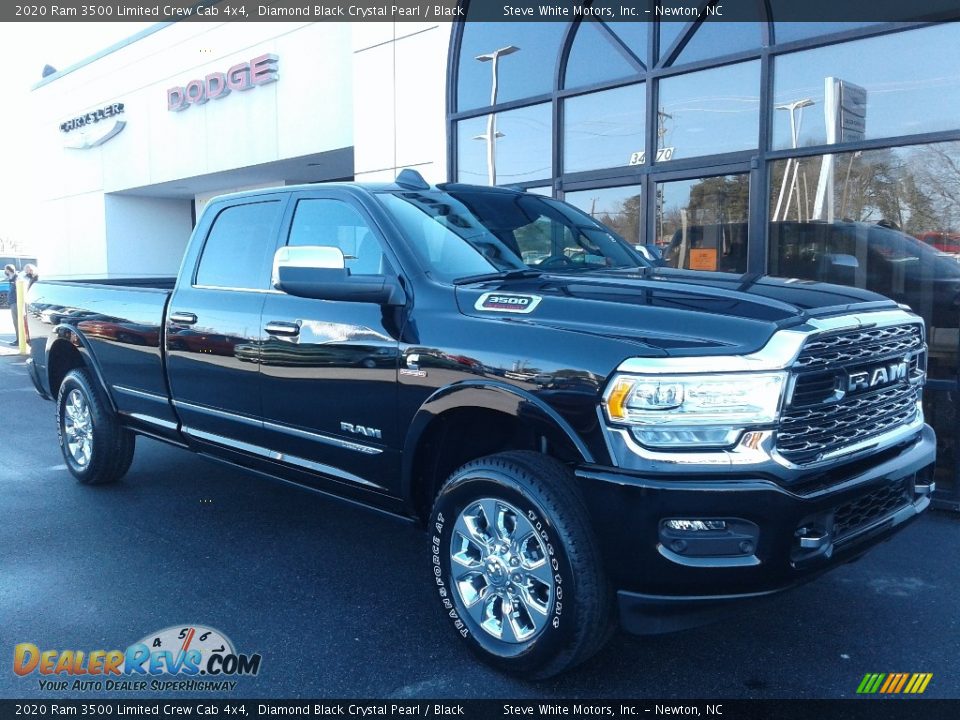 2020 Ram 3500 Limited Crew Cab 4x4 Diamond Black Crystal Pearl / Black Photo #4