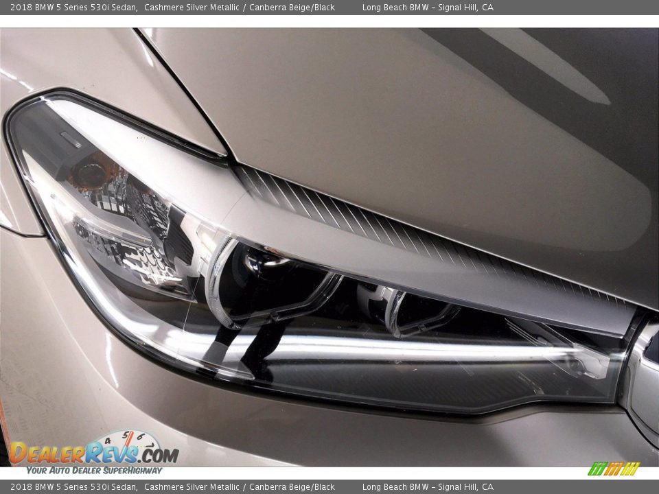 2018 BMW 5 Series 530i Sedan Cashmere Silver Metallic / Canberra Beige/Black Photo #26