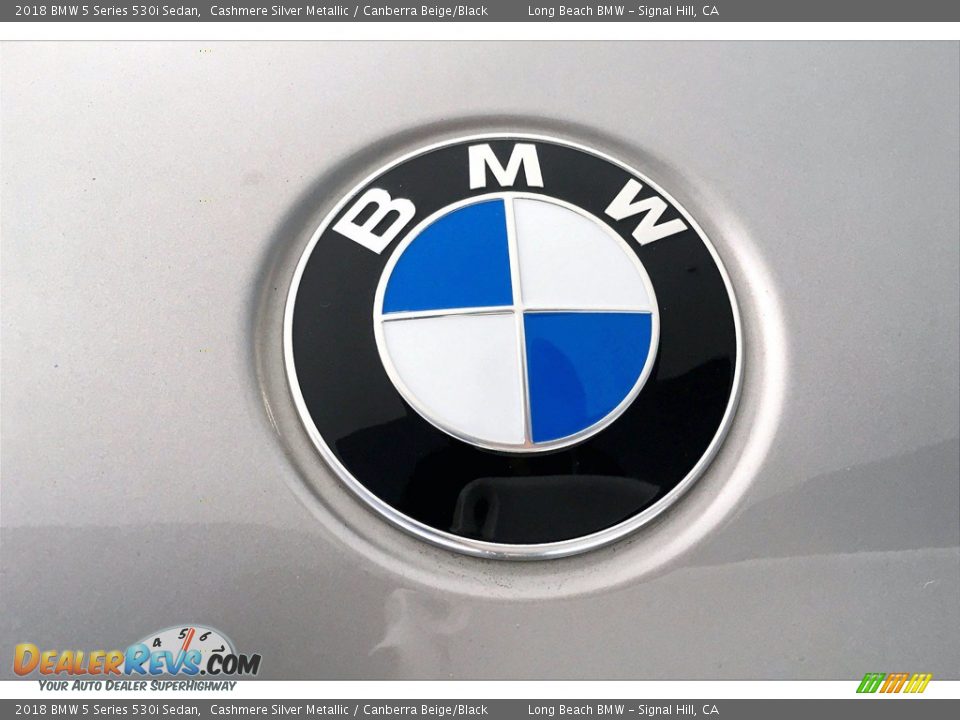 2018 BMW 5 Series 530i Sedan Cashmere Silver Metallic / Canberra Beige/Black Photo #33