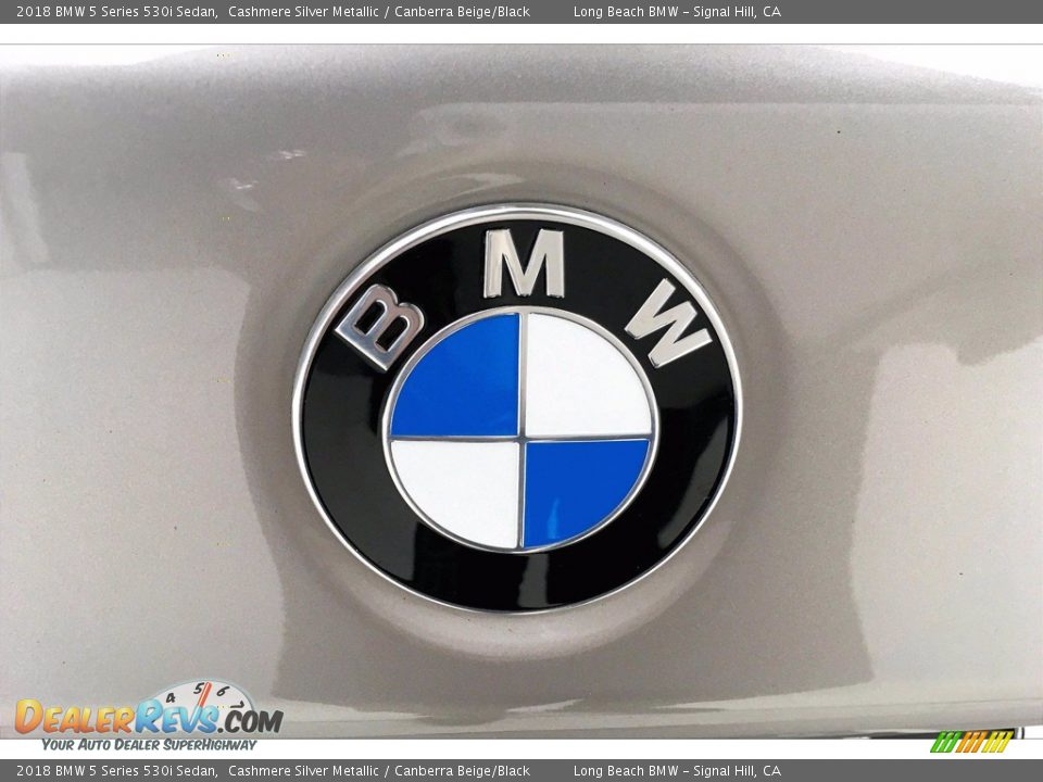 2018 BMW 5 Series 530i Sedan Cashmere Silver Metallic / Canberra Beige/Black Photo #34