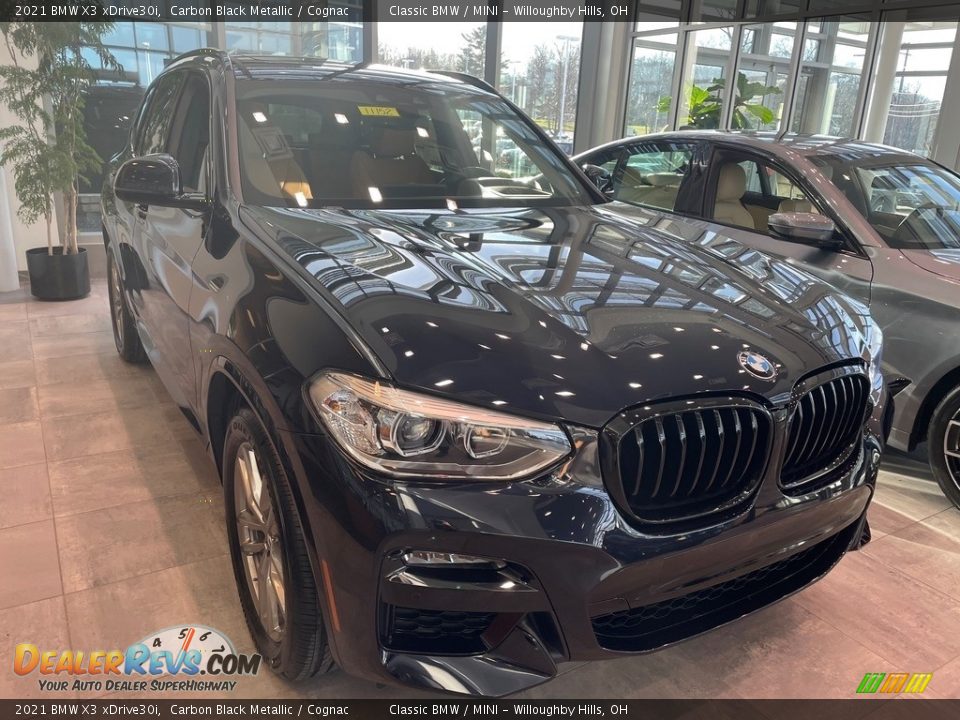 2021 BMW X3 xDrive30i Carbon Black Metallic / Cognac Photo #1