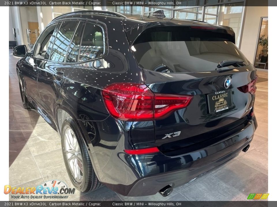 2021 BMW X3 xDrive30i Carbon Black Metallic / Cognac Photo #2