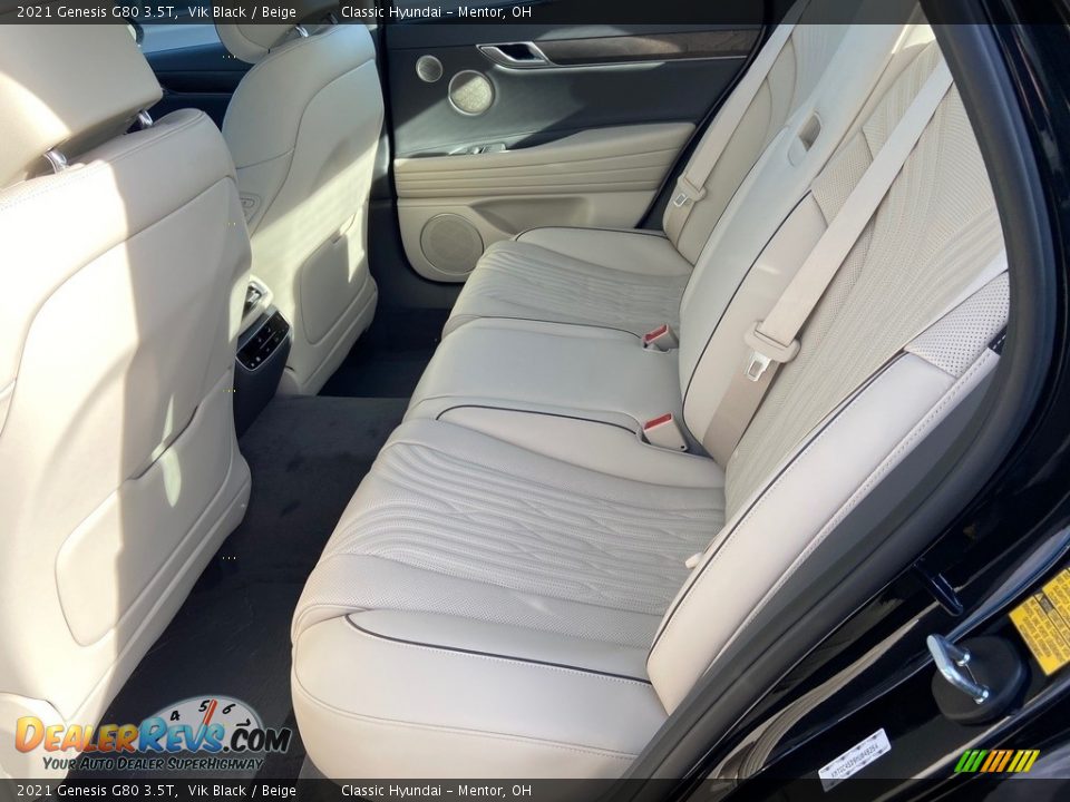 Rear Seat of 2021 Genesis G80 3.5T Photo #3