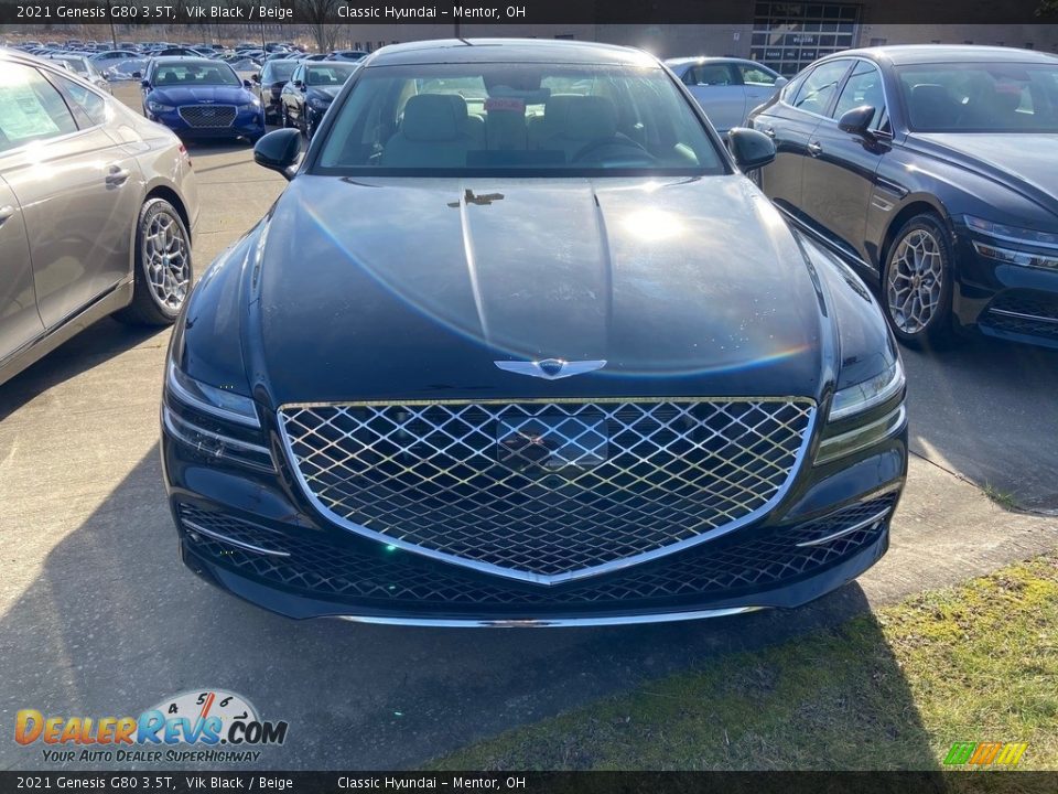 2021 Genesis G80 3.5T Vik Black / Beige Photo #4