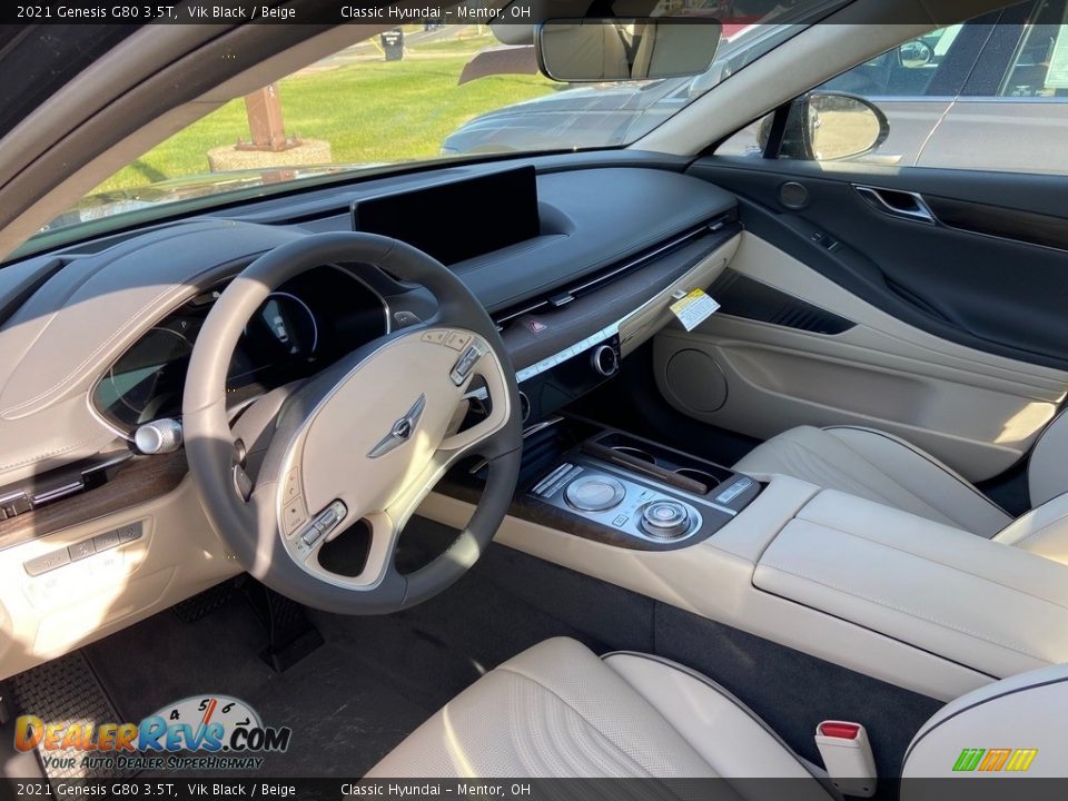 Beige Interior - 2021 Genesis G80 3.5T Photo #5