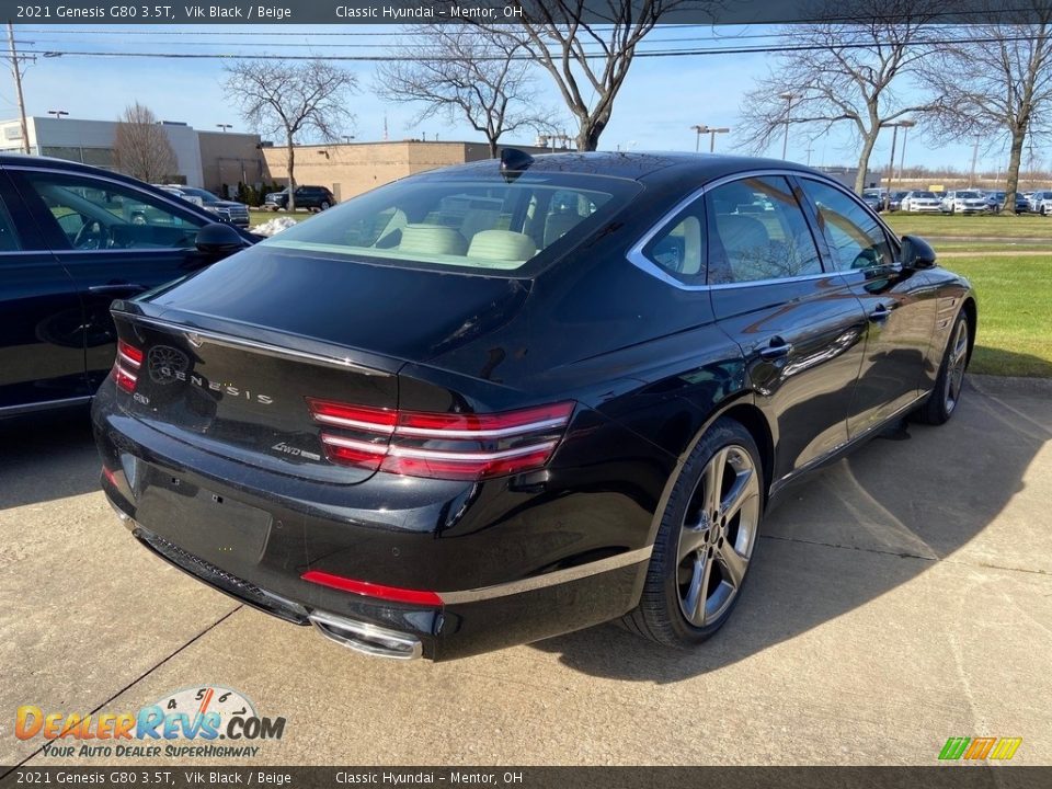 2021 Genesis G80 3.5T Vik Black / Beige Photo #6