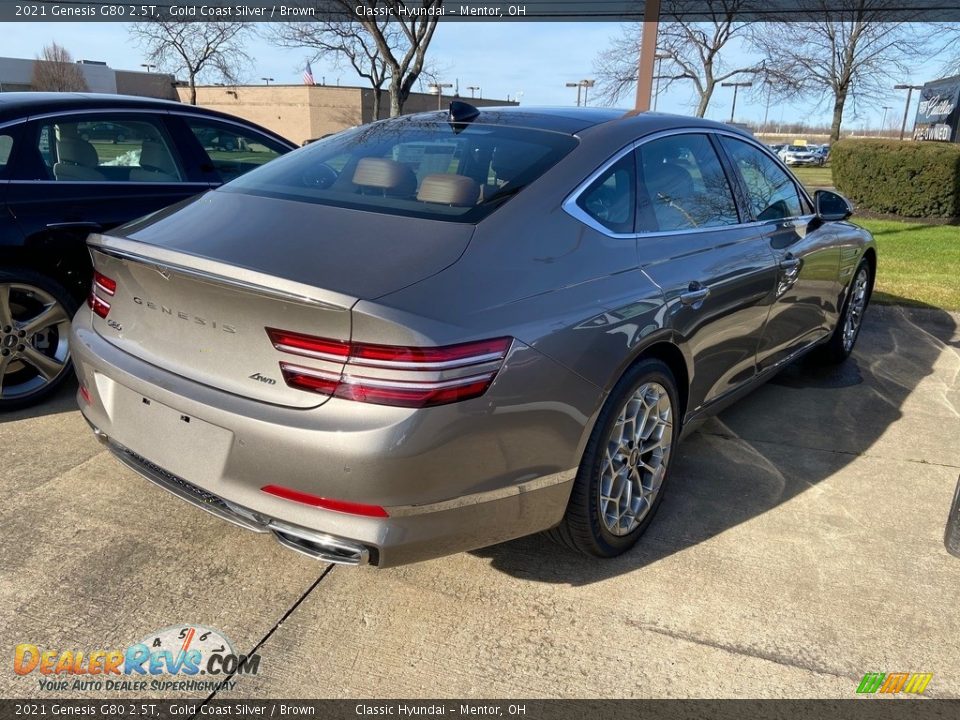 2021 Genesis G80 2.5T Gold Coast Silver / Brown Photo #6