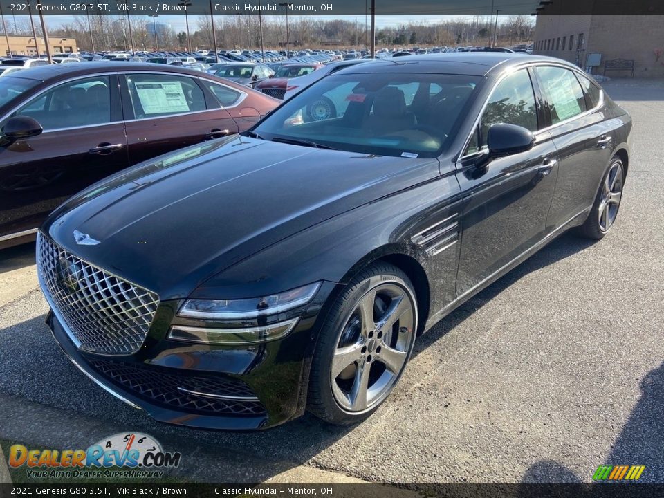 2021 Genesis G80 3.5T Vik Black / Brown Photo #1