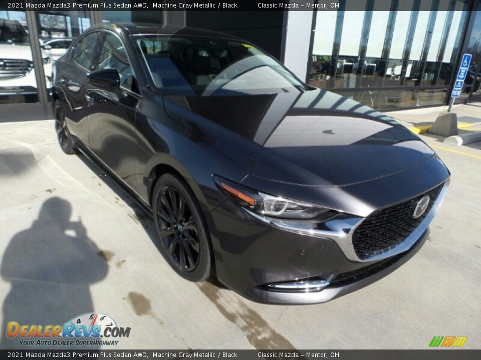 2021 Mazda Mazda3 Premium Plus Sedan AWD Machine Gray Metallic / Black Photo #1