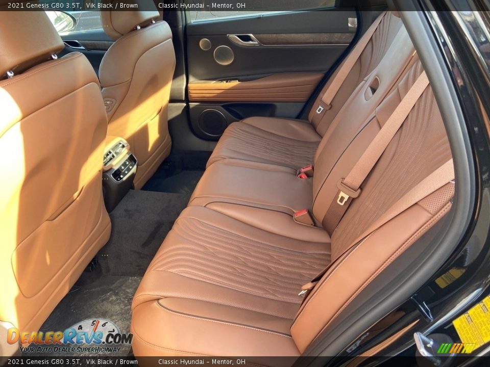 Rear Seat of 2021 Genesis G80 3.5T Photo #4