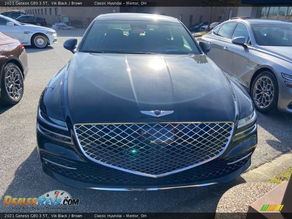 2021 Genesis G80 3.5T Vik Black / Brown Photo #5