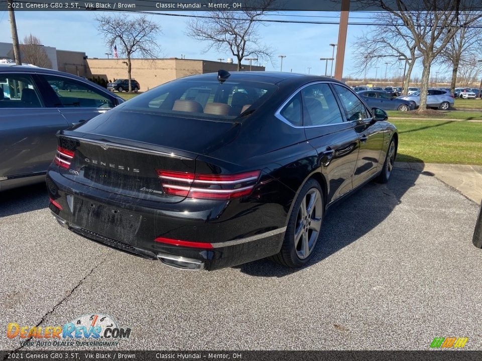 2021 Genesis G80 3.5T Vik Black / Brown Photo #6