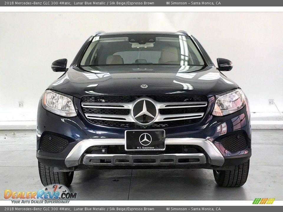 2018 Mercedes-Benz GLC 300 4Matic Lunar Blue Metallic / Silk Beige/Espresso Brown Photo #2